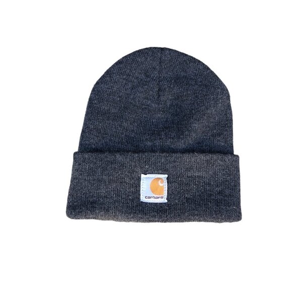 VINTAGE Carhartt Beanie Knit Hat Gray - Picture 3 of 3